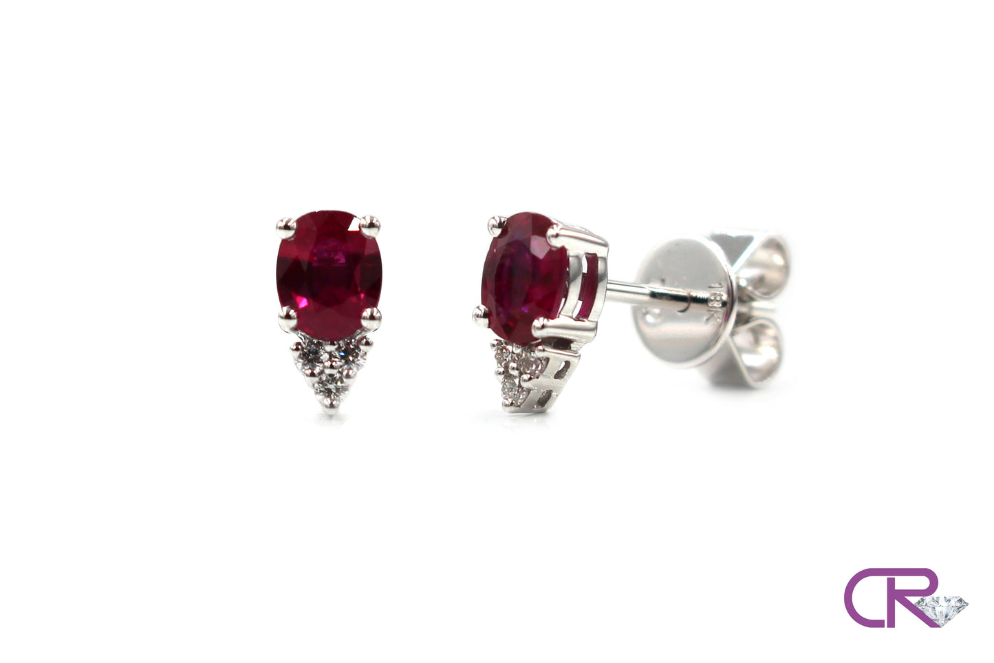 Dainty Ruby Earrings