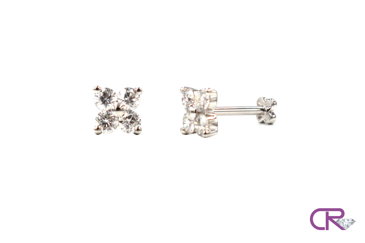 Diamond Flower Threaded Studs