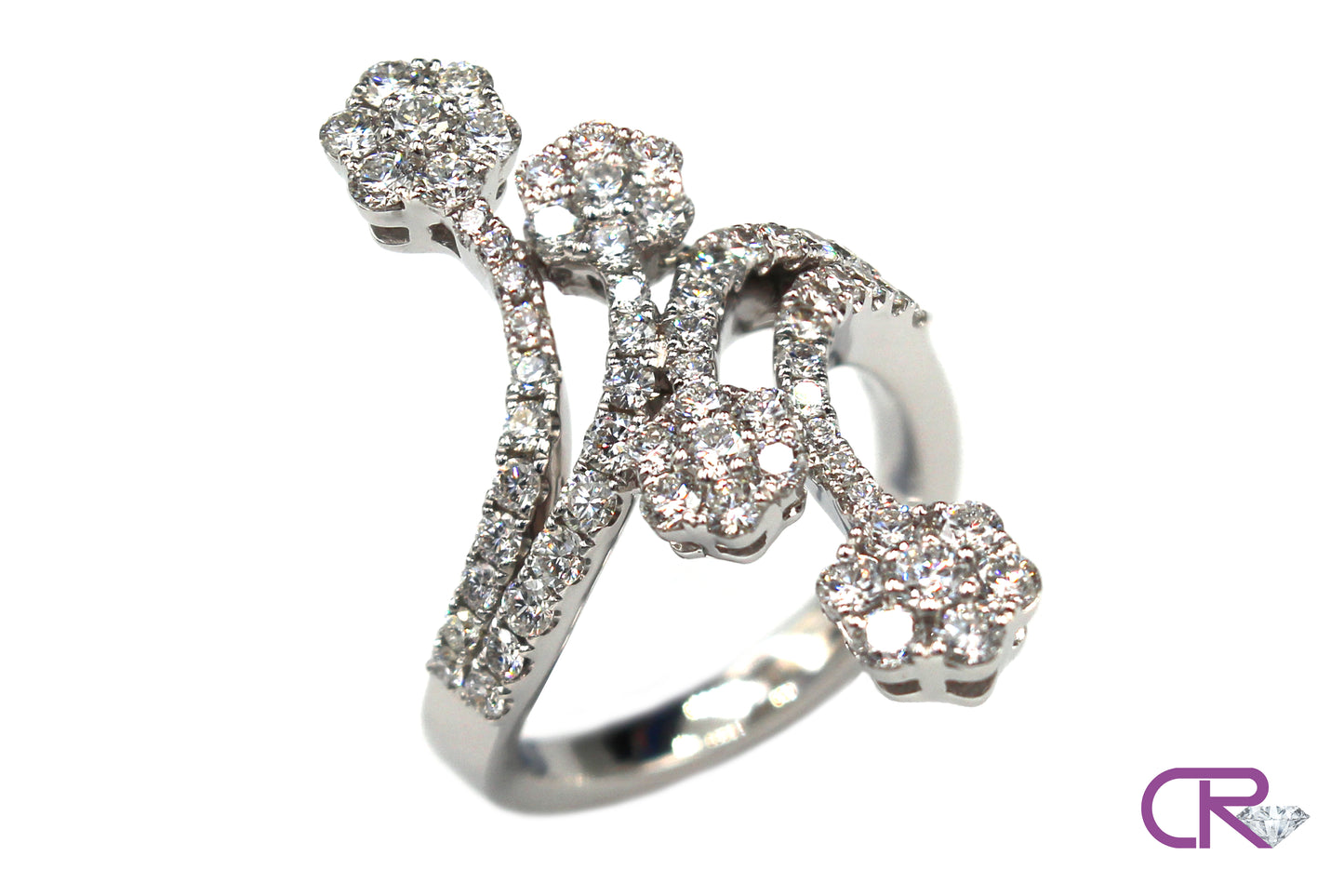 Diamond Floral Ring