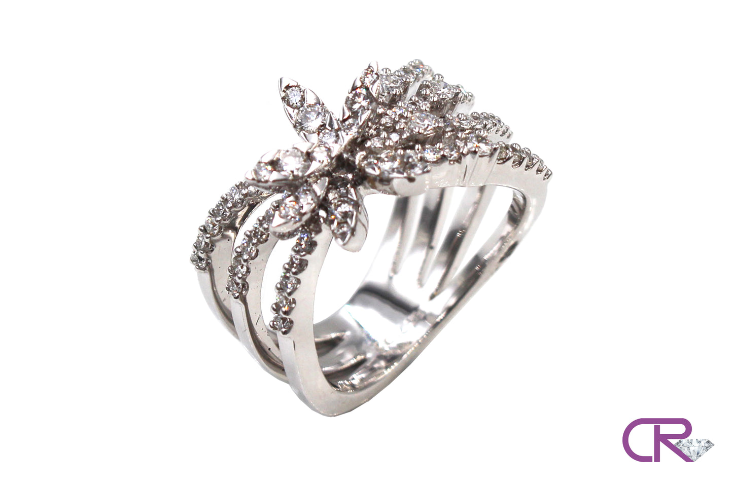 Diamond Floral Wrap Ring