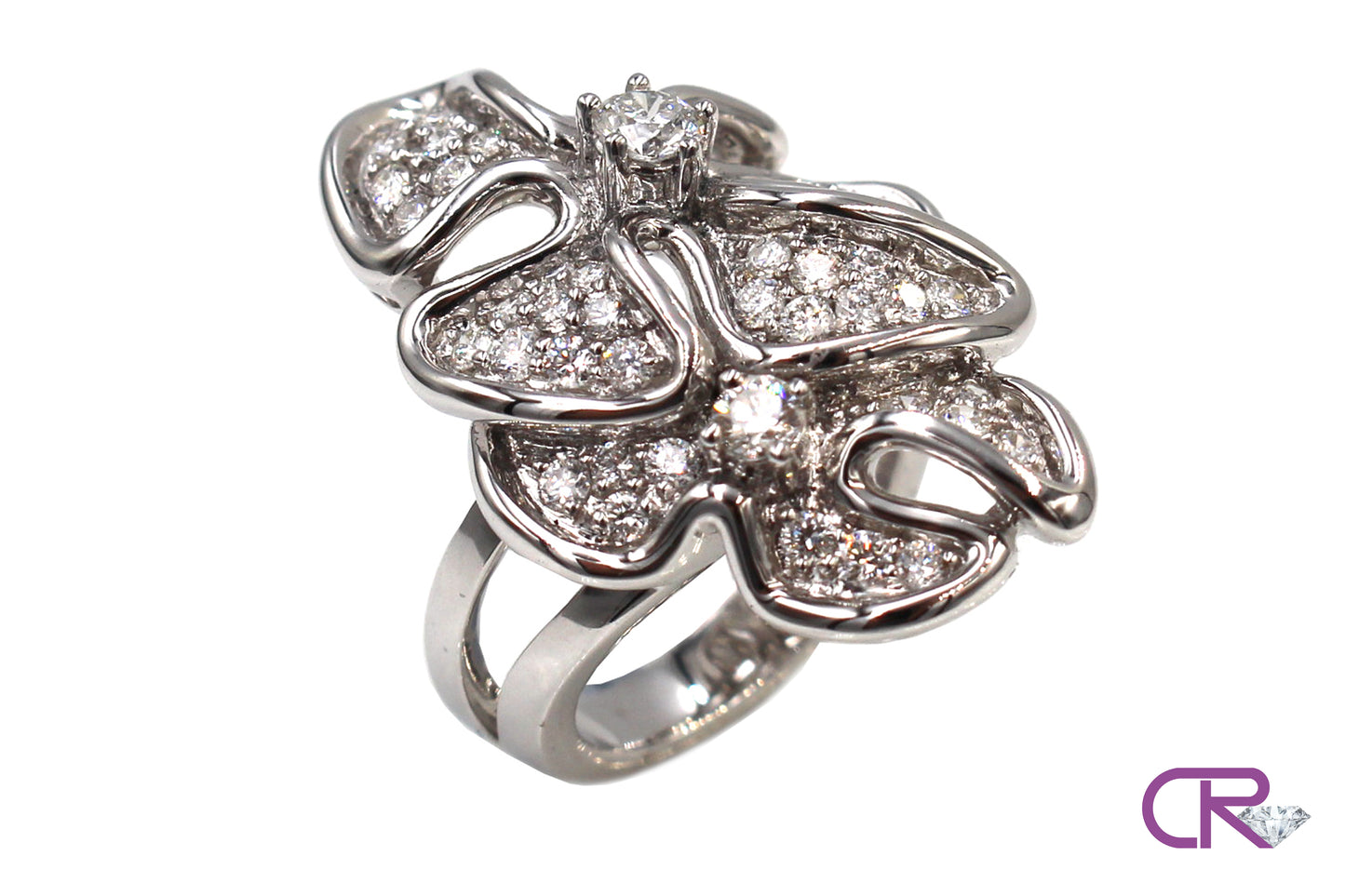 Diamond Duo Floral Ring