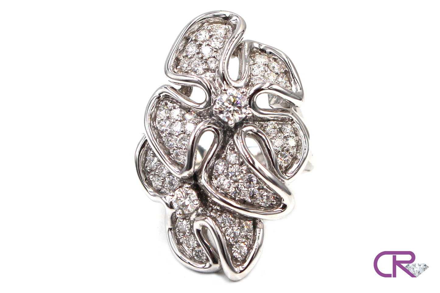 Diamond Duo Floral Ring