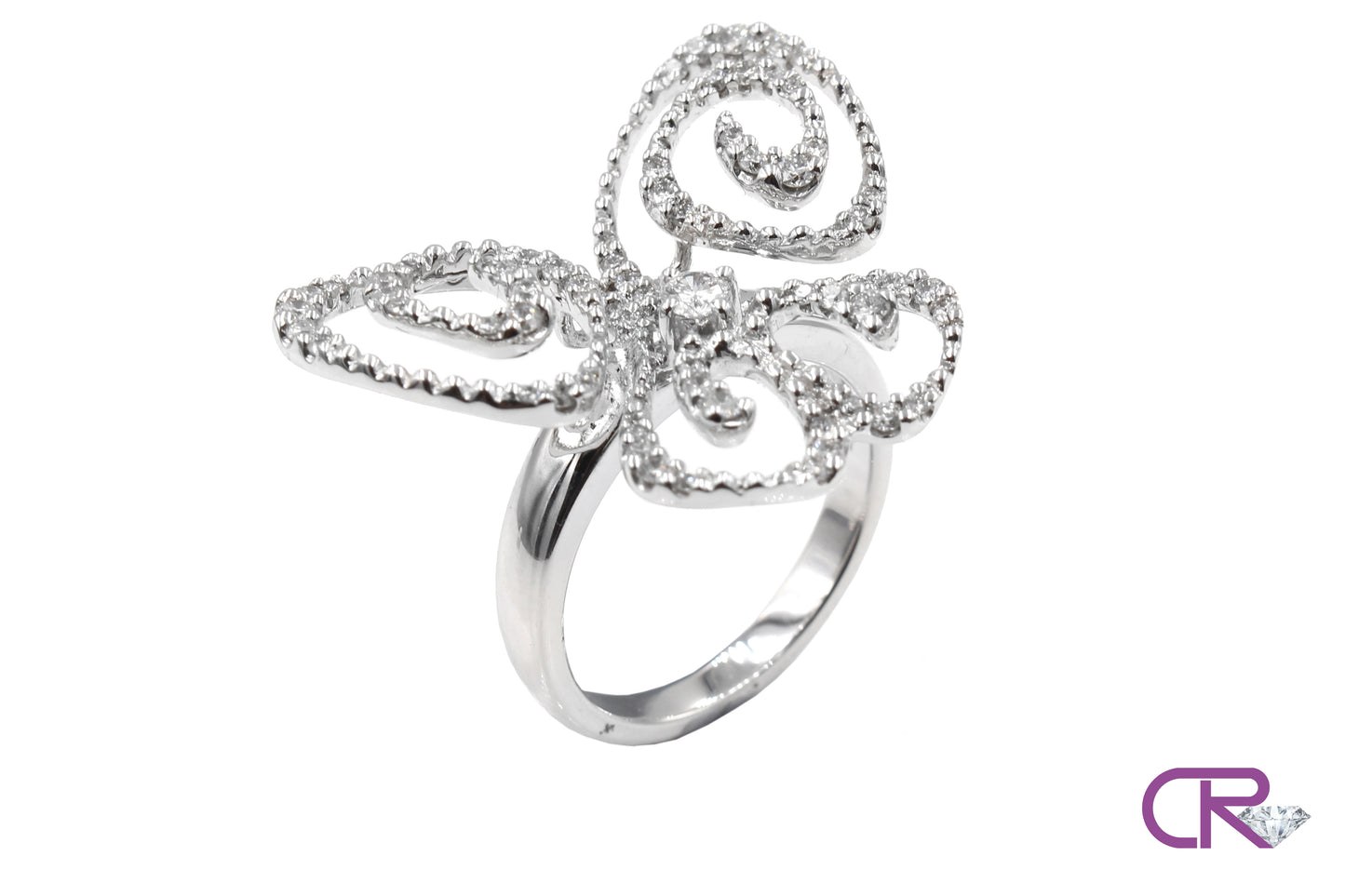 18K Diamond Butterfly Ring