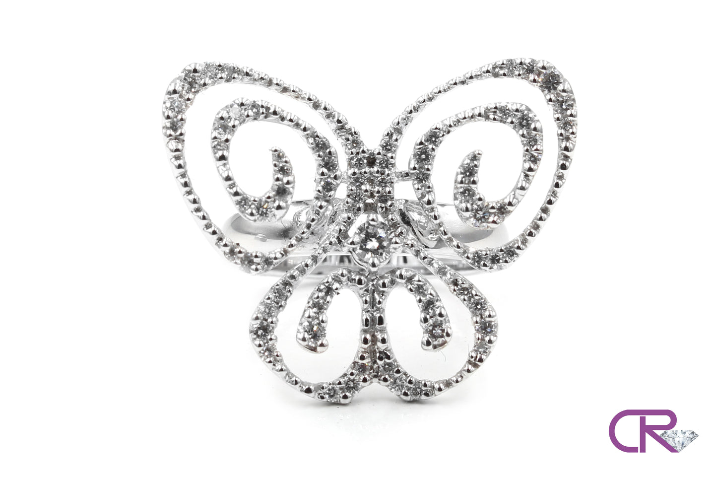 18K Diamond Butterfly Ring