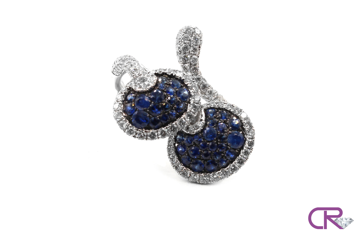 18K Duo Sapphire Shell Ring