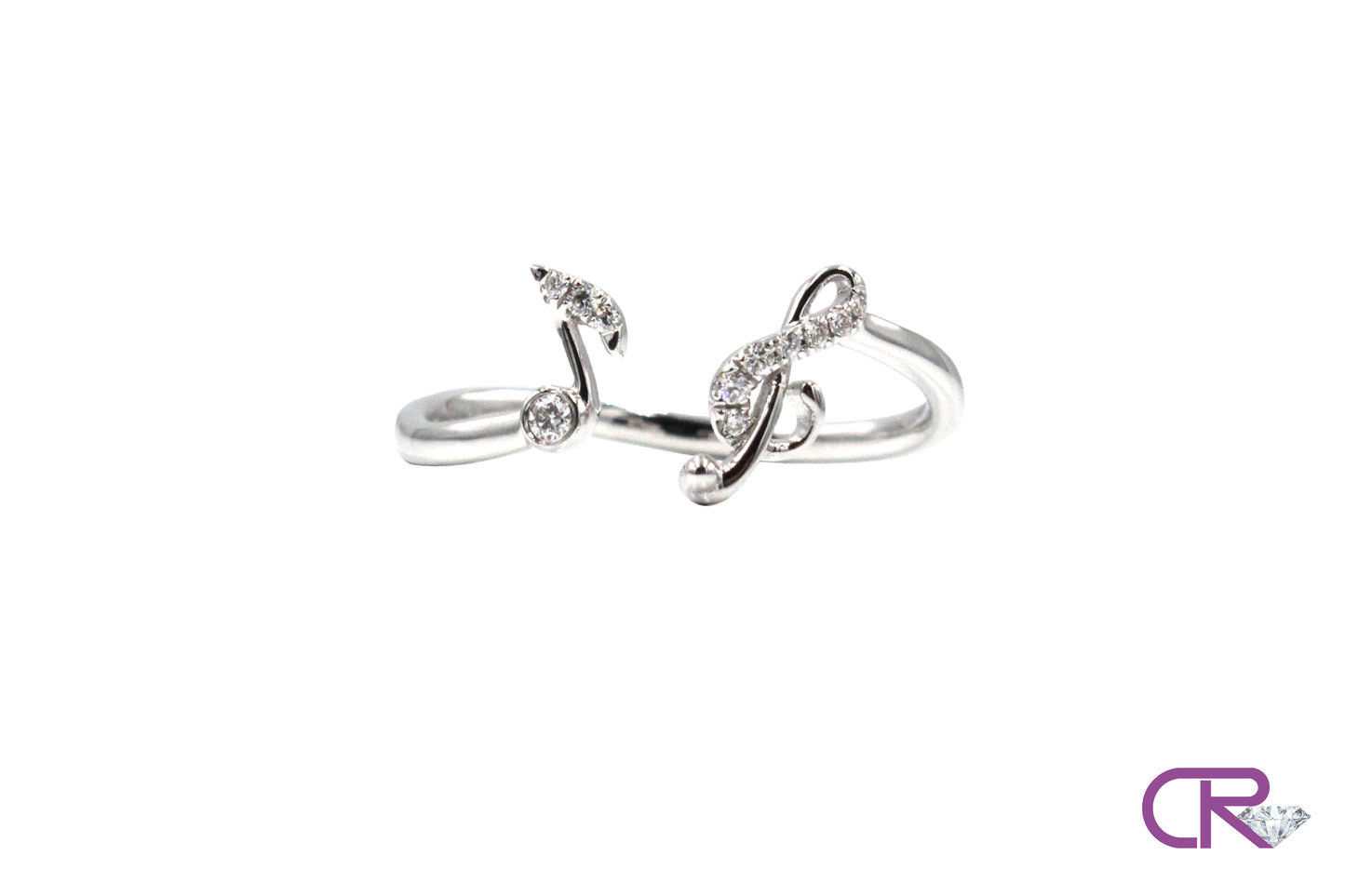 18K Music Note Diamond Ring