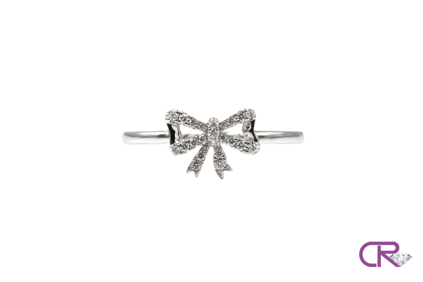 18K Ribbon Diamond Ring