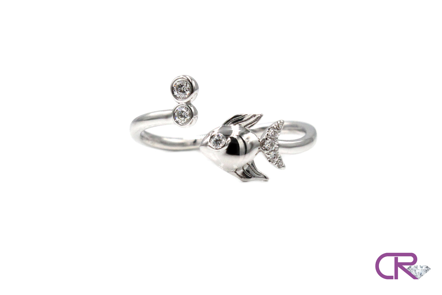 18K Fish Diamond Ring