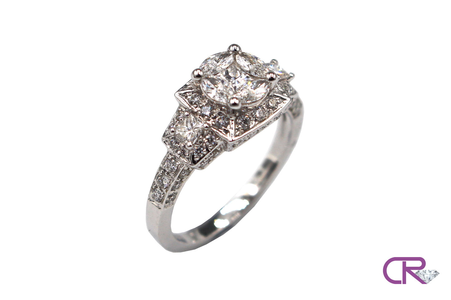 Diamond Illusion Square Ring