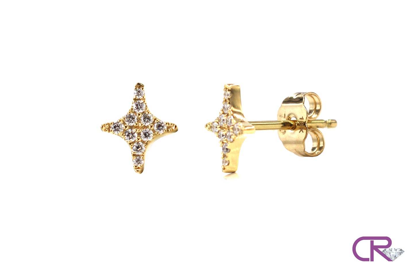 Diamond Northern Star Earring Studs