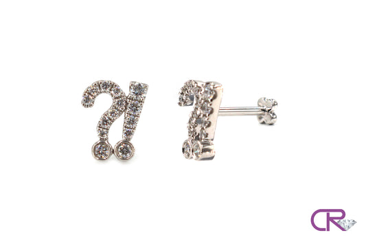 Diamond Question and Exclamation Threaded Stud
