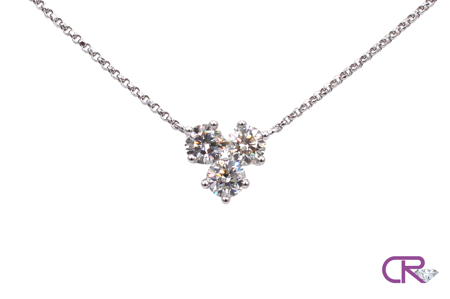 18K Diamond Trinity Necklace