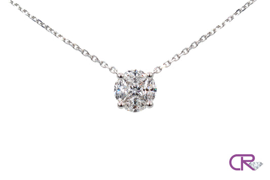 Diamond Illusion Round Necklace