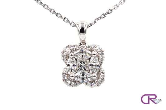 Diamond Illusion Floral Necklace