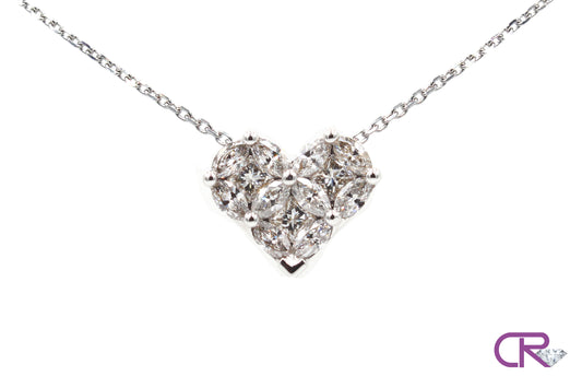 Diamond Illusion Heart Necklace