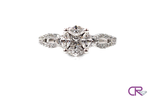 Diamond Cluster Ring